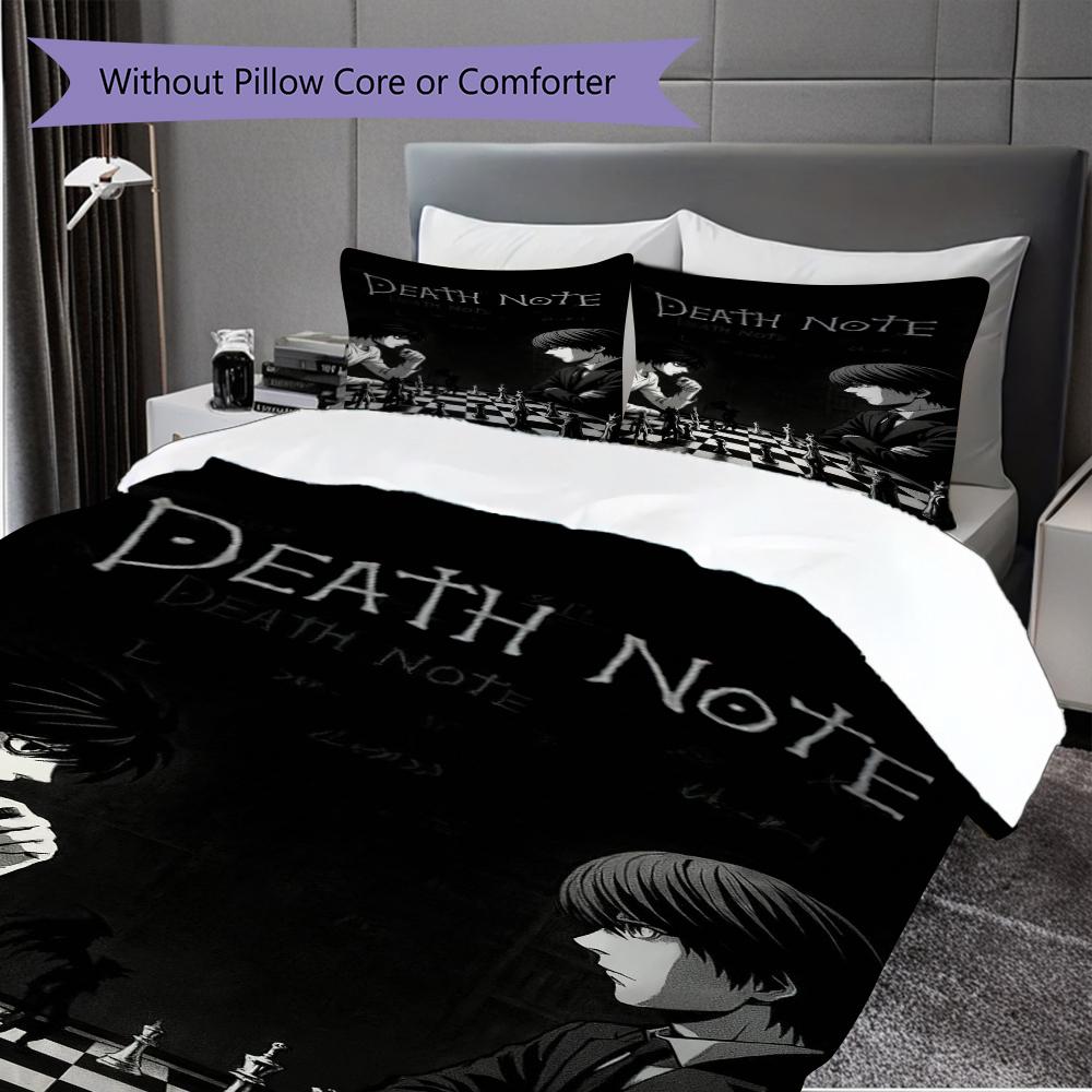 Death Note Chess Showdown Threepiece Set 1 Duvet Cover 2 Pillowcase Without Core Without Core Bedding Set Christmas Birthday Gift