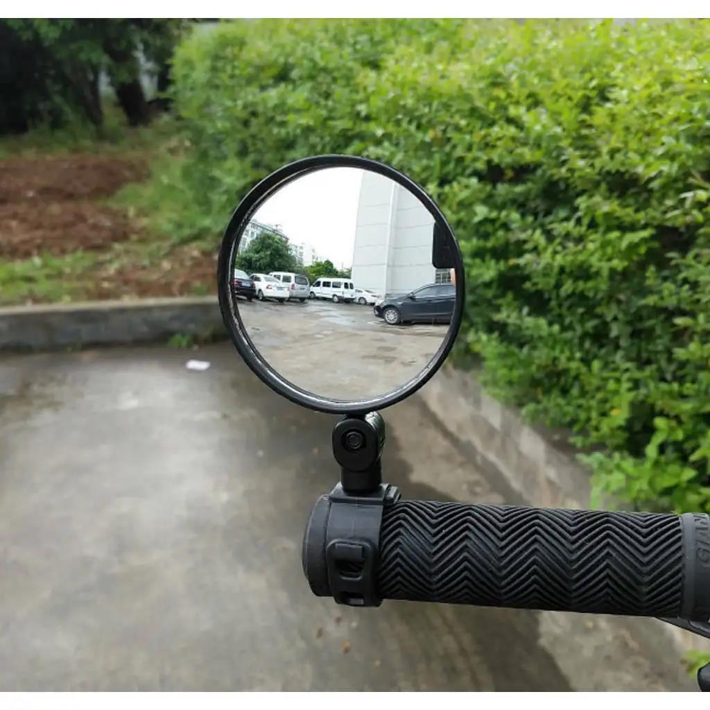 

Rearview Mirror for Bicycle Motorcycle Handlebar Mount 360 Rotation Adjustable Bike Riding Round Ellipse