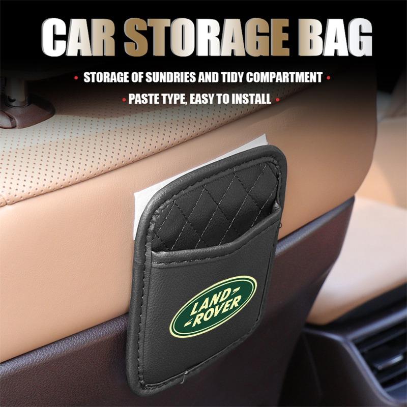 Leather Car Storage Pocket Seat Back/Door/Center Console Organizer for Land Rover Discovery Freelander 3 SVR L320 L330 Evoque Defender Range Rover
