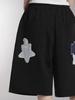 Lupeu Double Star Applique Bermuda Pants Black