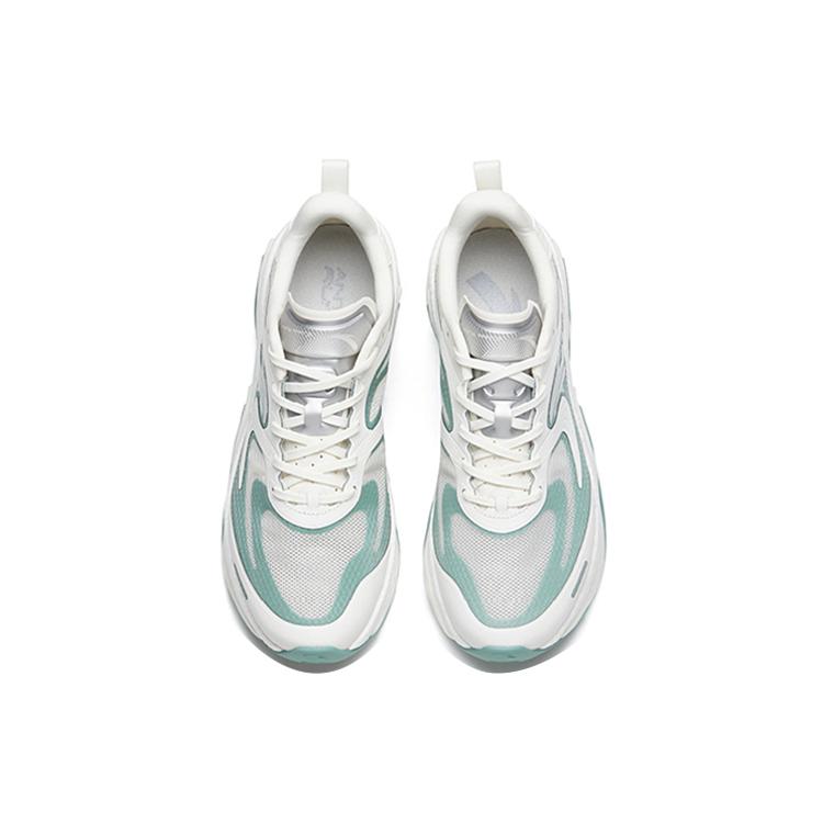 Anta Cushioning Slip Resistant Abrasion Resistant Low top Running Shoes Men's White Green 112225596-3