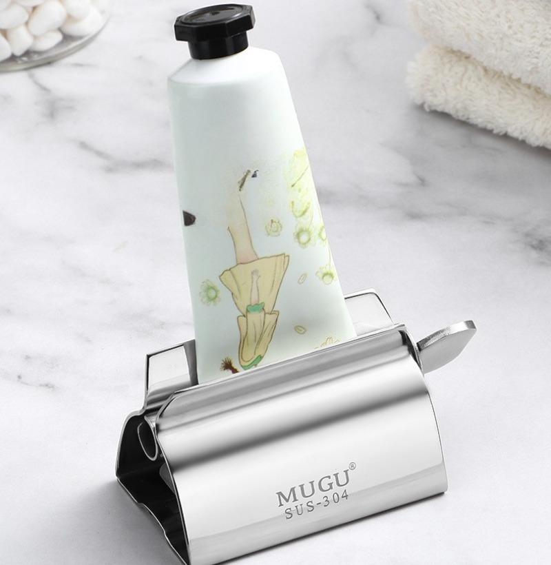 1pc Toothpaste Dispenser Simple and Practical Home Toothpaste Squeezer Stainless Steel Puts an End To Waste Bathroom Accessories