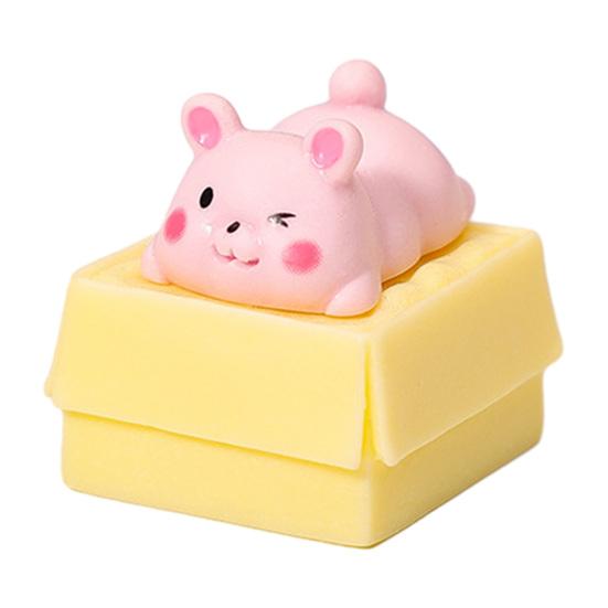Mini Animals Desktop Ornaments Cute Cartoon Pet Figurines Crawling Animals A