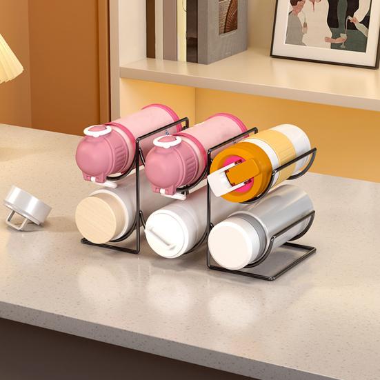 Portabottiglie d'acqua impilabile per armadietto da cucina, piano di lavoro, tazza ad alta capacità, portatazza da viaggio