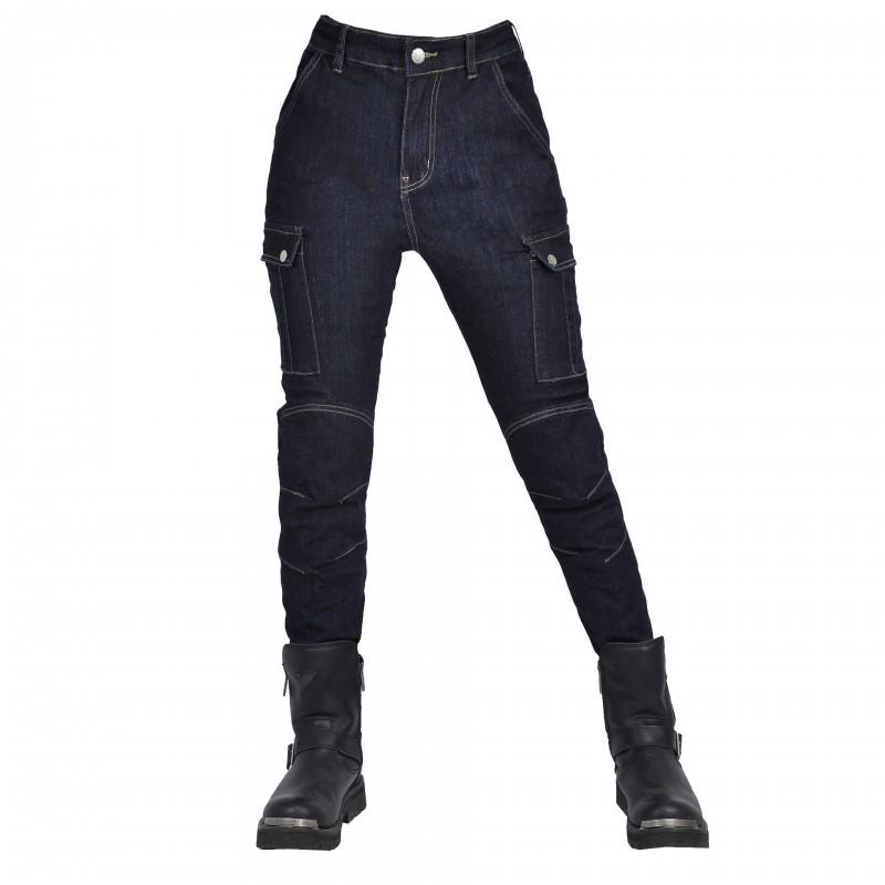 Womens Kevlar Motorcycle Riding Jeans With Integrated Armor Protection Street Touring Use
