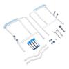 Folding Toilet Safety Rail Adjustable Width Height Padded Handles Stand Alone Toilet Handrails for