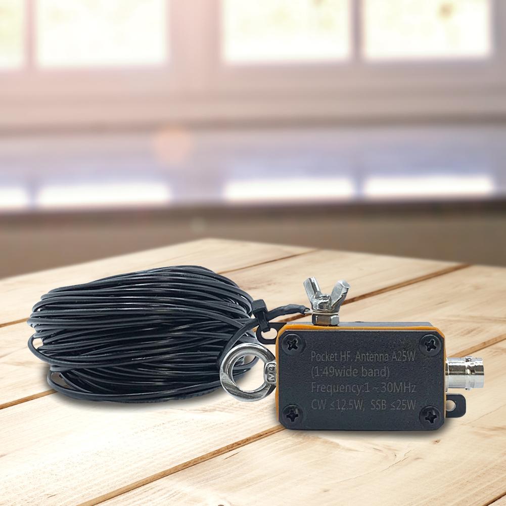 Shortwave Antenna 1-30MHz Frequency Band Wideband End-fed Halfwave Antenna CW SSB End Fed Half Antenna with Storage Bag