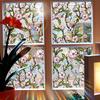 Xc8707 Pink Flower Colorful Sunlight Electrostatic Sticker Double-Sided Visual Window Glass Decorative Sticker