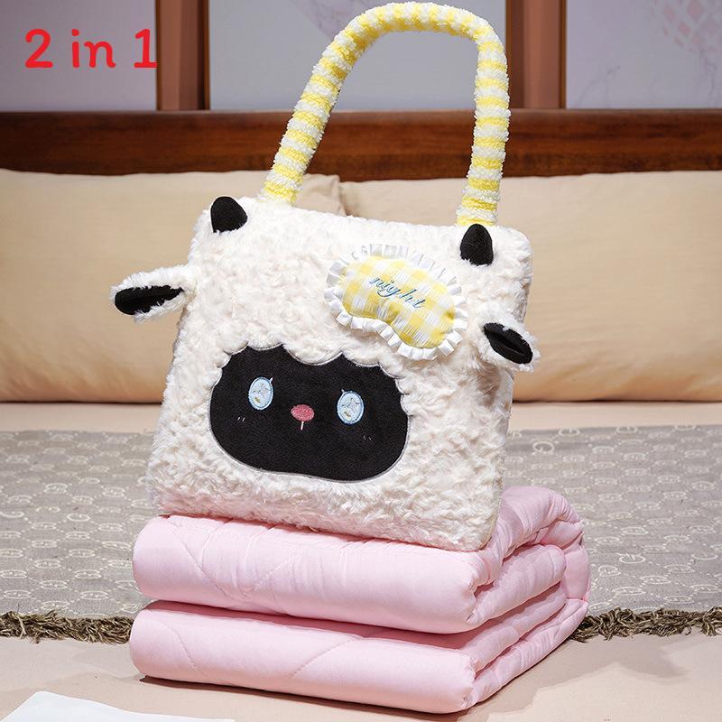 Mellow Sheep Plush Cushion With Handles For Lounge Bed Sofa And Office Nap