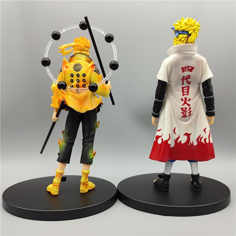 18cm Anime Naruto Shippuden Naruto Uzumaki Namikaze Minato Action Figure Doll Model Decoration Desktop Toys Gifts
