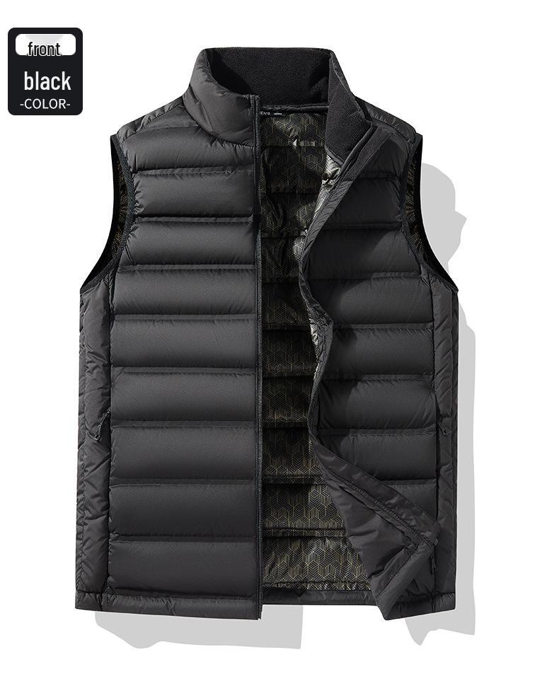 

Мужской пуховый жилет большого размера с графеном - Высококачественный, теплый, осенне-зимний жилет со стойкой 2XL