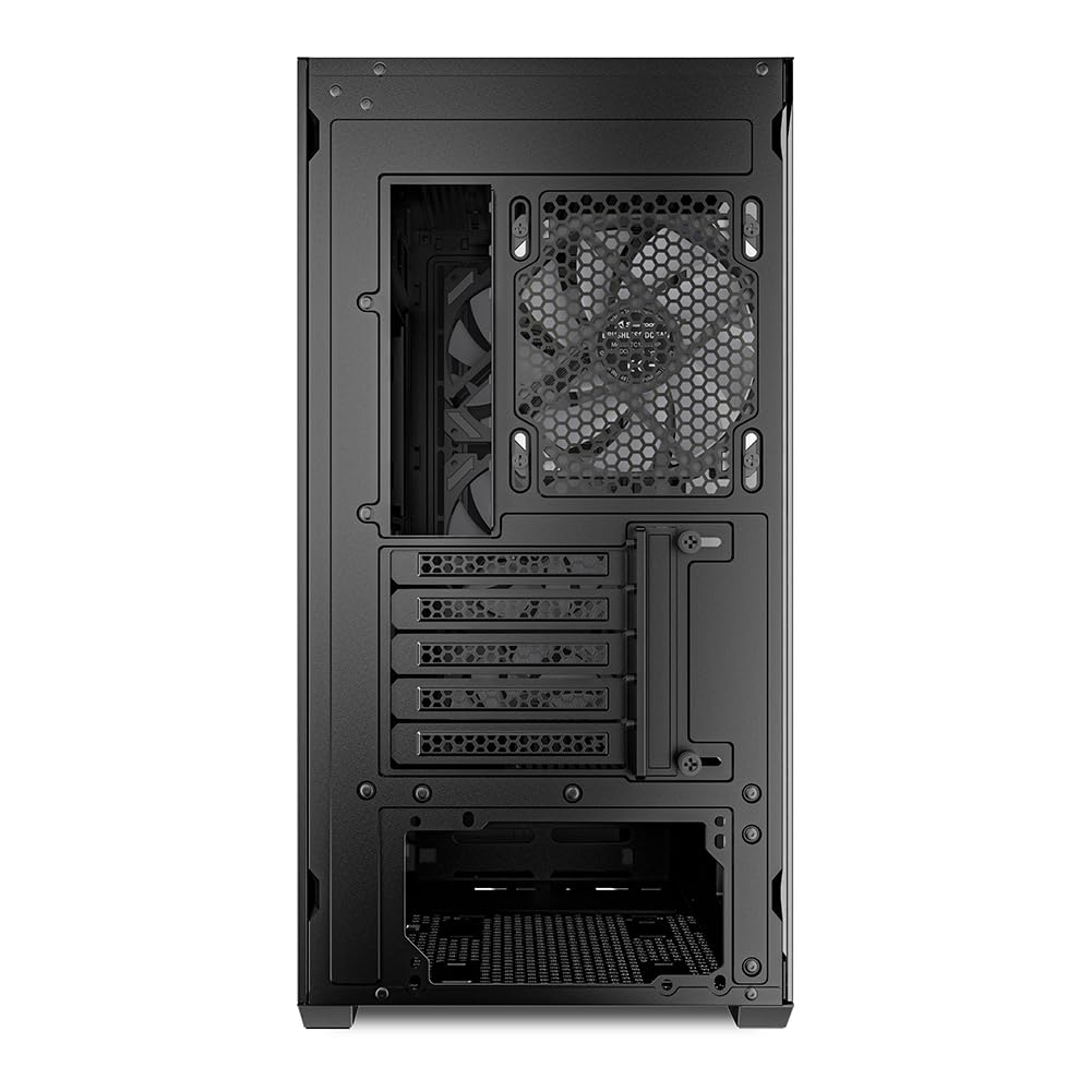 Sharkoon Micro-ATX PC Case MK3 RGB Black, Rear Connector Compatible, Supports 11 Fans, Compatible with Micro-ATXMini-ITX Motherboards, Includes 4 x