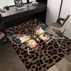 Butterfly Leopard Pattern Area Rug, Office Carpet Indoor Outdoor Entrance Doormat, Non-Slip Soft And Comfortable, Living Room, c122012