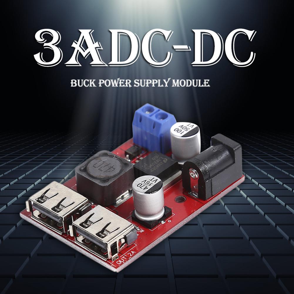 Doble USB 9V//12V//24V//36V a 5V Convertidor DC-DC 3A Step Down Módulo De Alimentación T2H1