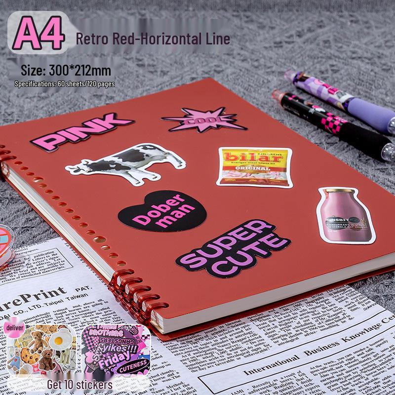 Ergonomic, High-value Loose-leaf Notebook with Detachable Binder; Suitable for High School and Junior High Students.