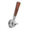 58mm Bottomless Portafilter Single Spout Stainless Steel Coffee Portafilter   Wood Handle