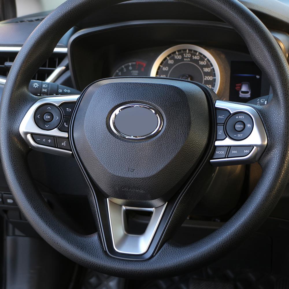 For Toyota RAV4 XA50 2019-2025 Corolla E210 2018-2024 Corolla Cross 2019-2025 Steering Wheel Panel Trim Decoration Cover Sticker