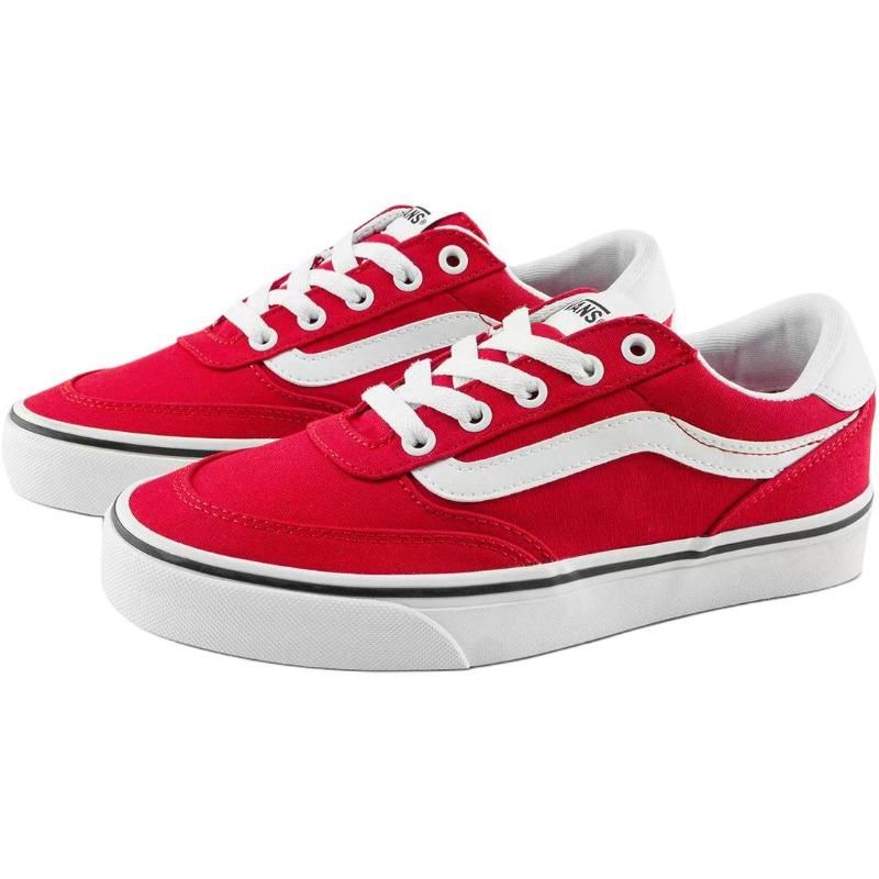 Vans Brooklyn LS Women's Low Top Canvas Sneakers Red VN000EBSGH3