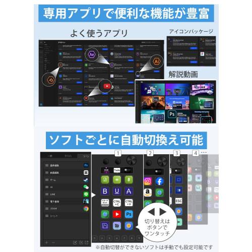 COREWA Left-Handed Keyboard with Adjustable Dial, Fatigue-Reducing Tilt Design, Full Key Customization, One-Button Shortcuts, LED Panel, Type-C USB Po