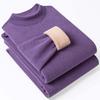 Thick Thermal Underwear Set Men Women Half Turtleneck Long Sleeve Top Pants Fleece Lined Warm Base Layer