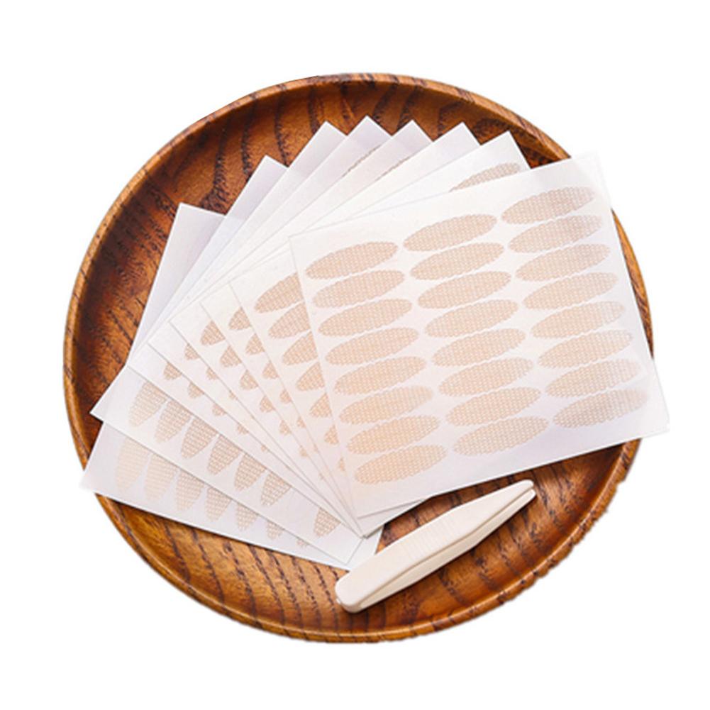 240 szt. Podwójna taśma do powiek naklejka koronka naturalna przezroczysta beżowa samoprzylepna naturalny makijaż oczu makijaż z narzędziem