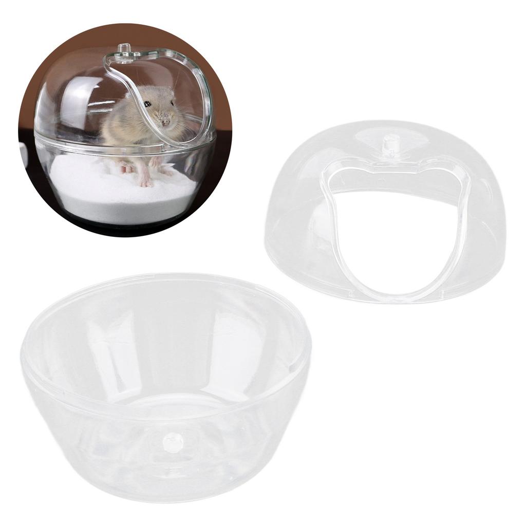 Hamster Sand Bathtub Mini Transparent Bathroom Apple Shaped Golden Hamster Toilet Dual UseL