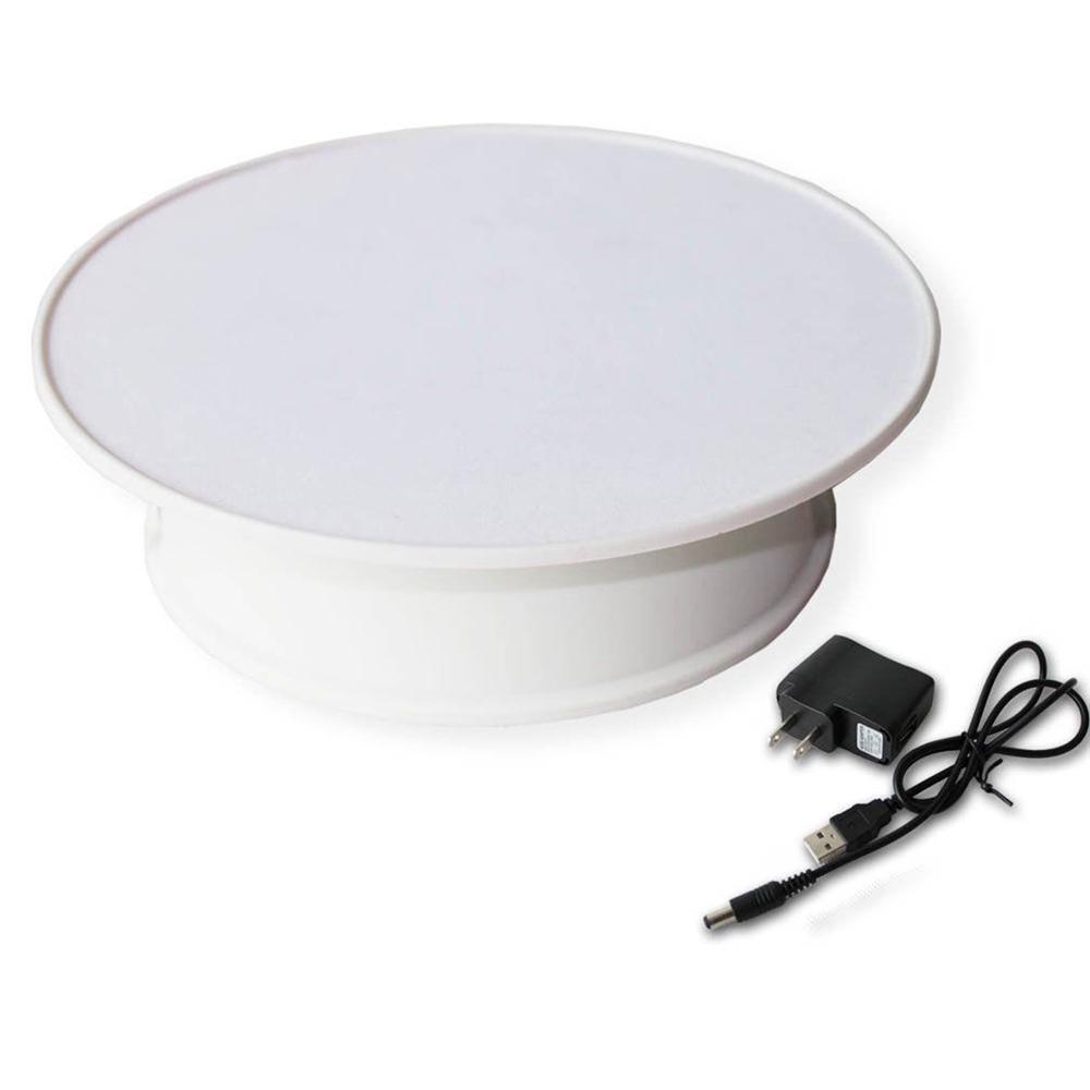 360° Mirror Top Rotating Rotary Turntable Display Stand Jewelry Show Holder