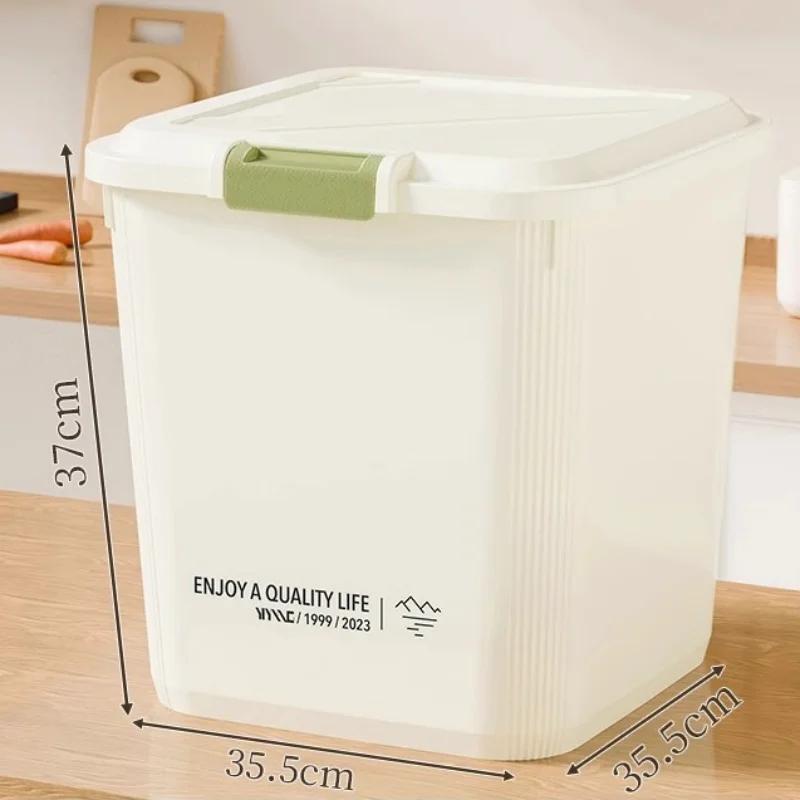 Recipient de orez de 5-25 KG Cutie de depozitare pentru orez Distribuitor de cereale sigilat cu cataramă Organizator de containere pentru hrana pentru animale de companie, rezistent la insecte