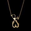 Atoztide Custom Name Necklace for Women with Airplane Stainless Steel Jewelry Heartbeat Choker Chain Personalized Birthday Gift
