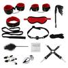 Sexy Leather SM BDSM Kits Plush Bondage Gear Set Handcuffs Games Whip Gag Nipple Clamps Sex Toys Couples Exotic Accessories Anal