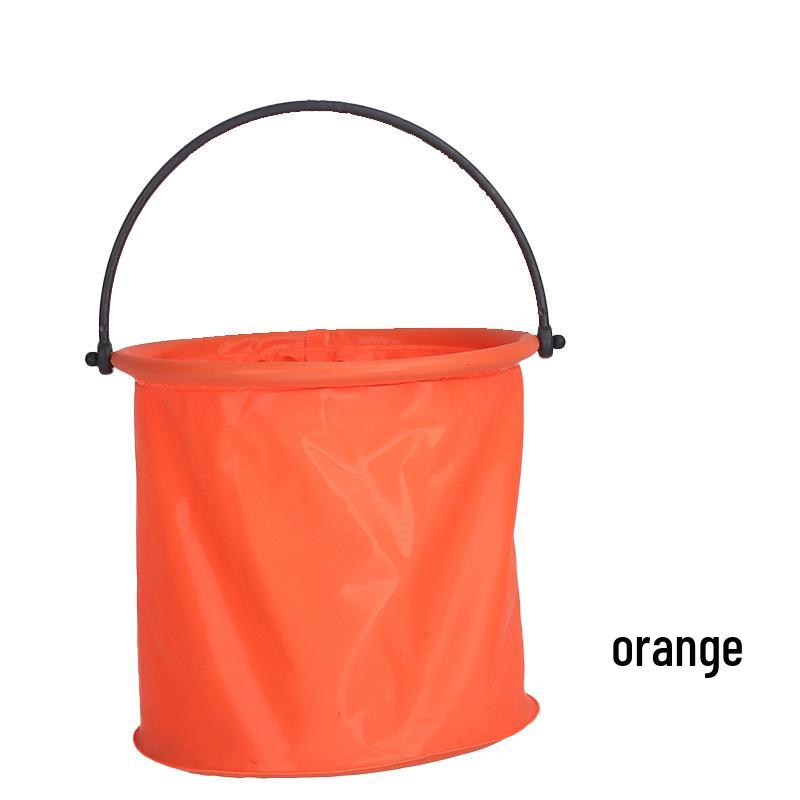 

Portable Folding Water Bucket for Washing Brushes and Outdoor Beach Use оранжевый