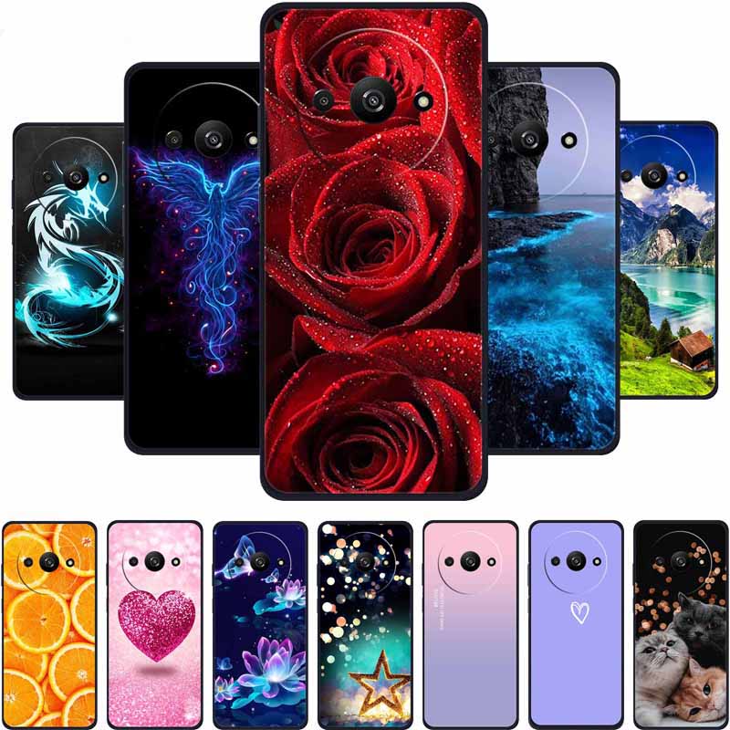 Phone Case For Xiaomi Poco C61 Back Cover Case PocoC61 Black Silicone Soft Funda Para For Xiaomi Poco C61 Case C 61 6.71" Coque