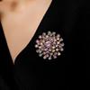 Spilla di Lusso Retro con Diamanti Colorati a Forma di Tarassaco: Spilla Accessorio Cappotto Elegante da Donna