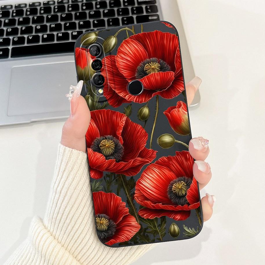 For Huawei Y6p Y 6P Case MED-LX9 Fashion Butterfly Flower Rose Soft Silicone Cover For Huawei Enjoy 20e MLD-AL10 Protective Case