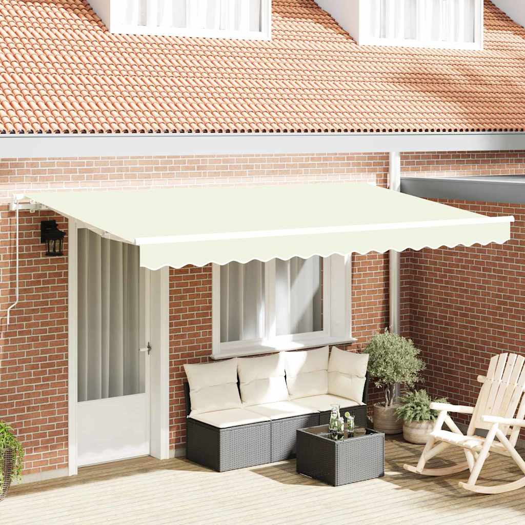 Retractable Awning Cream 400 x 200 cm Fabric