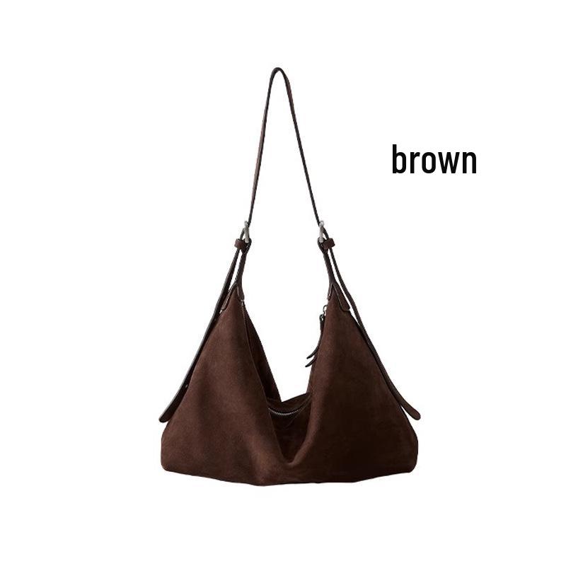 

Сумка-хобо из матовой кожи Qiuzhen с двумя ушками - минималистская сумка-мессенджер в стиле ретро для поездок на работу и дальних поездок 2024 года