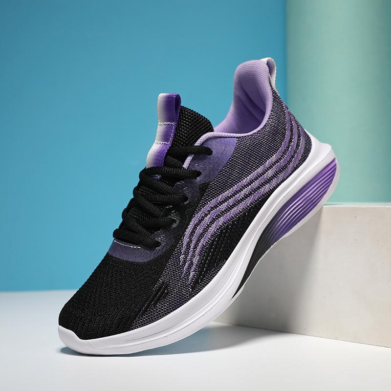 Sneakers men's spring and summer new fly-woven breathable casual shoes thick-soled shock-absorbing running shoes men