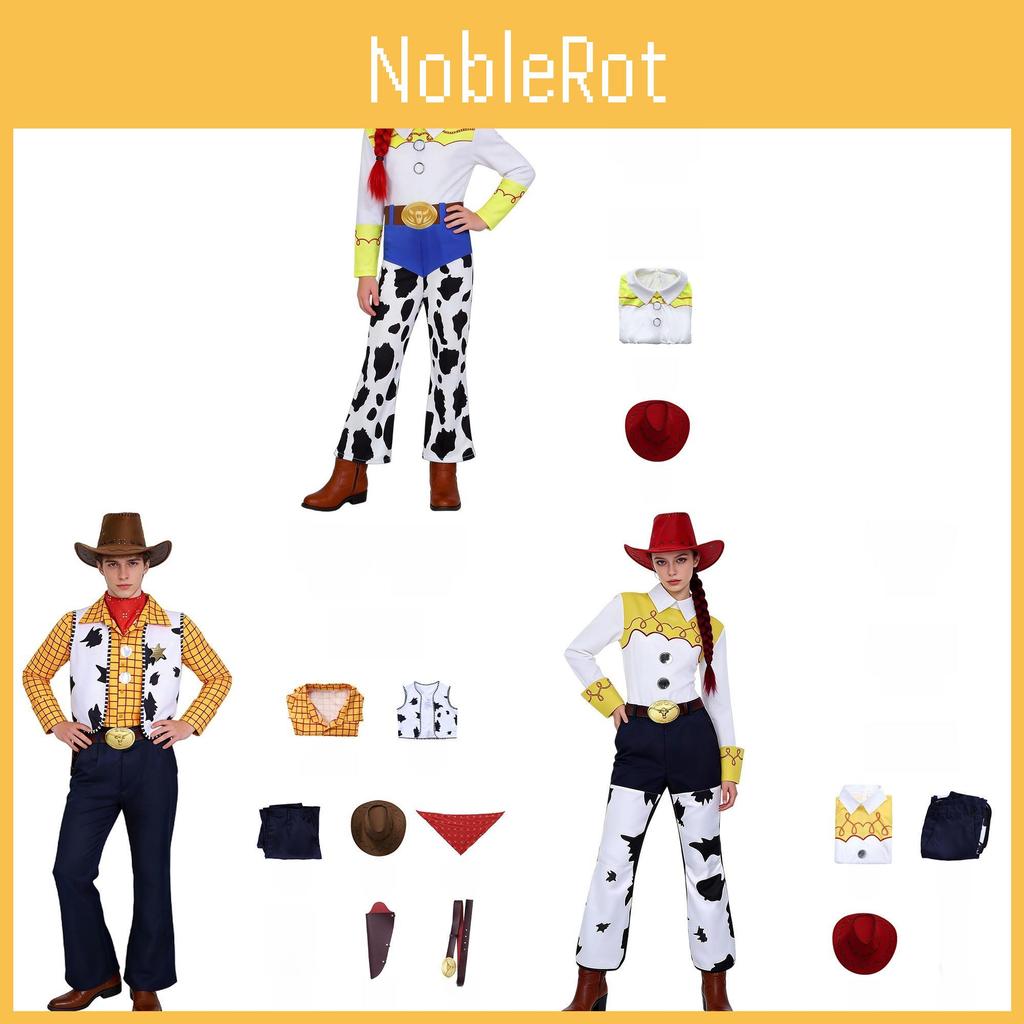 Toy Story Woody And Jessie Cosplay Costume Set For Halloween And Anime Role Play