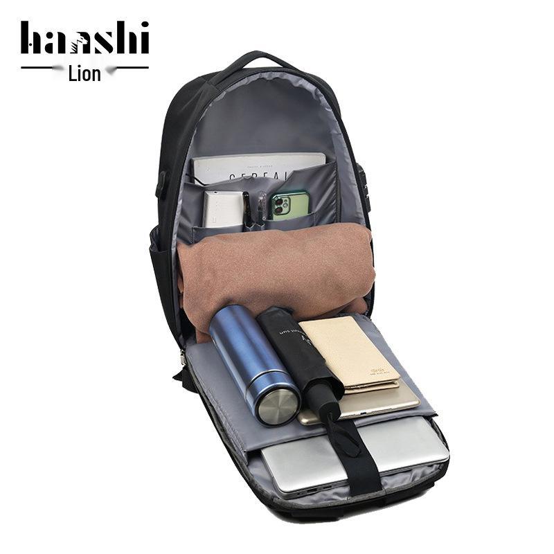 Waterproof Men's High-End Fashion Laptop Backpack for Travel and School with Large Capacity