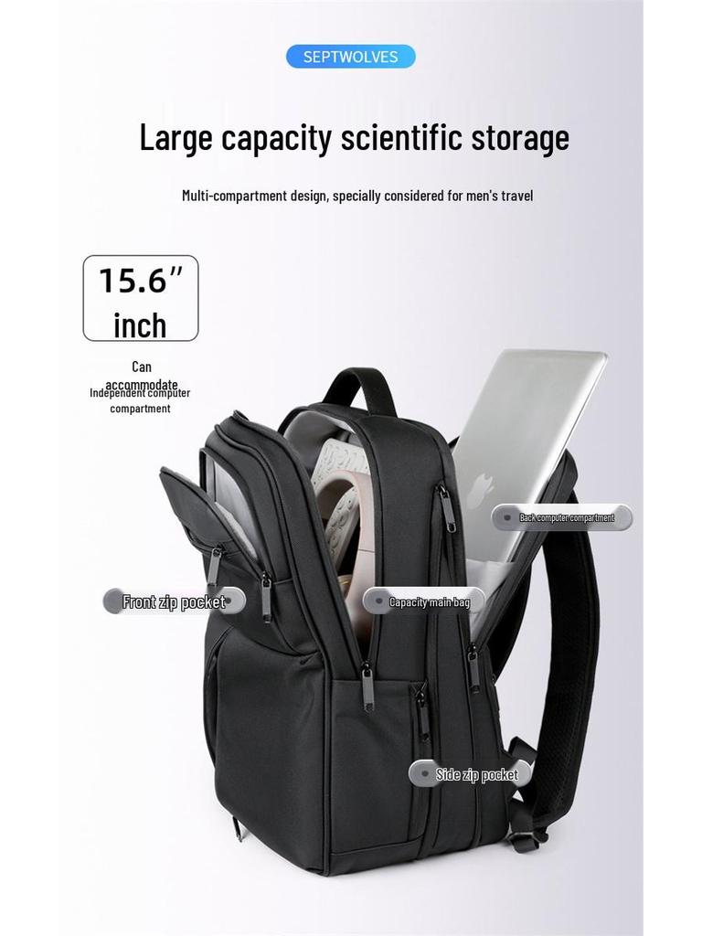 Unisex Water-resistant Travel Laptop Backpack for Business, Outdoor, and School Use