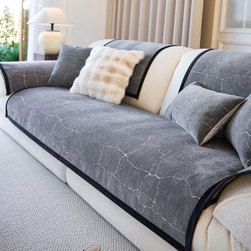 Sofa Cushion, Universal In All Seasons, Non-Slip And Dirt-Resistant Seat Cushion, Chenille Anti-Cat Scratch Sofa Cover, Cloth Towel