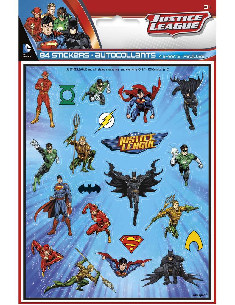 Naklejki Justice League Liga Sprawiedliwości 84Szt