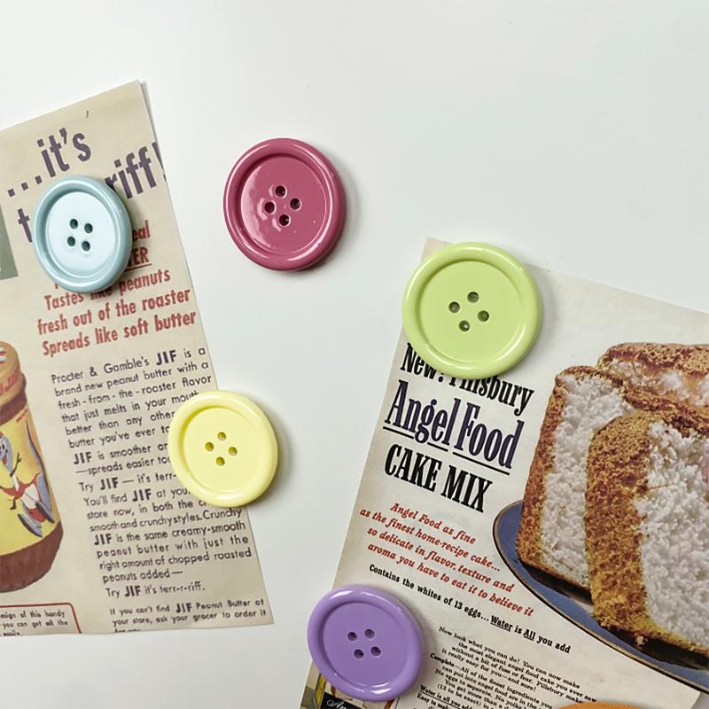 6/12pcs Button Refrigerator Sticker Home Decoration Refrigerator Magnetic Stickers Ins Plastic Refrigerator Sticker Nordic 3cm