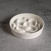 Elevated Ceramic Slow Feeder Bowl for Dogs Cats, Anti-Choking Maze Bowl with Iron Stand, Non-Slip Pet Food Bowl