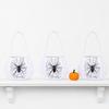 Huaqianguhh Cute Halloween Treat or Trick Bag with Handle for Kids, Reusable Non Woven Candy Goodie Bag, Soft Handbag Basket Party Favors