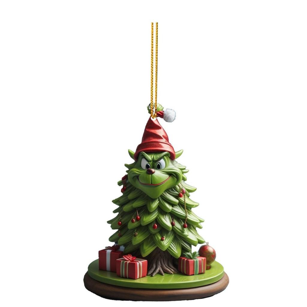 

Organic Retro Glass Christmas Tree Car Hanging Decoration For Holiday Home Accents