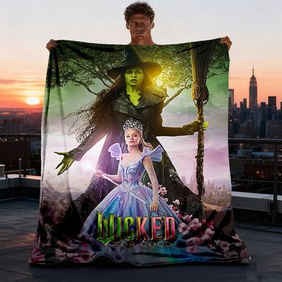 1pc Wicked Outdoor Soft Blanket Ultra Plush, Warm, Versatile, and Easy Care for Camping, and