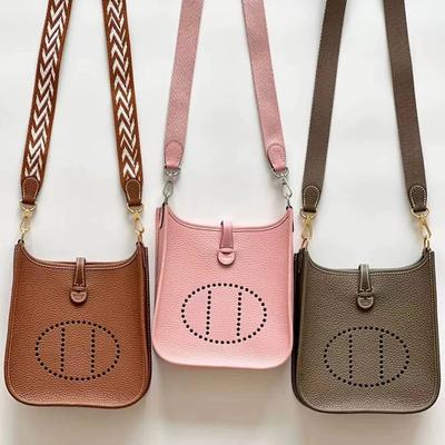 Togo Leather Evelyn Leather Cross-body Bag Top Layer Cowhide Casual Mobile Phone Bag Simple and Versatile Pure Leather Women's Bag