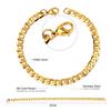 Jewelry plain chain inner horizontal pattern bracelet fashionable personality trend versatile gold chain stainless steel chain bracelet