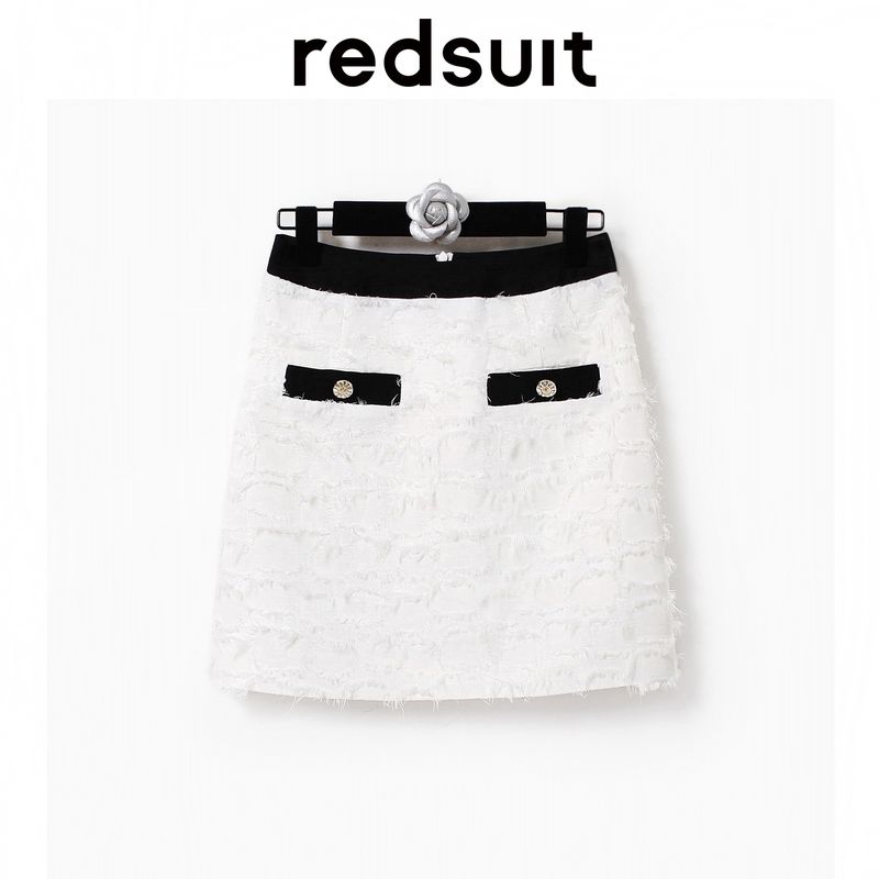 

Redsuit Lovely Miss Summer Three-Dimensional Tassel Contrast Color Classic Style Pure Desire Skirt Fog White (overskirt)-B213 S In Stock